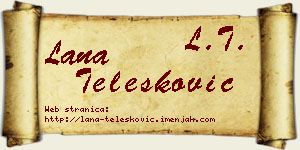 Lana Telesković vizit kartica